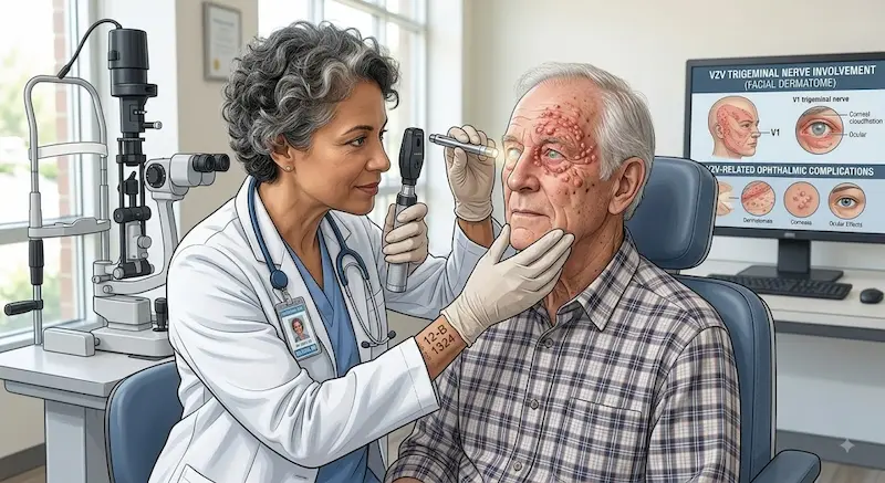 herpes zoster ophthalmicus medical evaluation