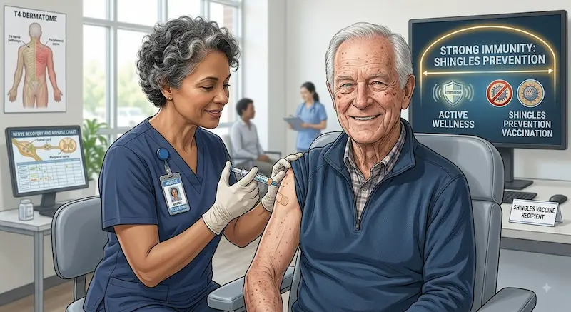 senior shingles vaccination and prevention